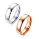 Női karikagyűrű, rozsdamentes acél, rosegold színű, 10-es méret